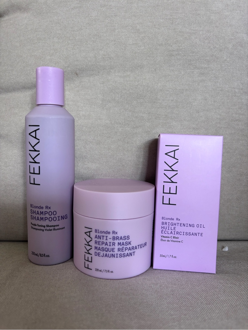 Blonde Rx Violet Shampoo & Anti-Brass Repair Mask + Brightening Oil